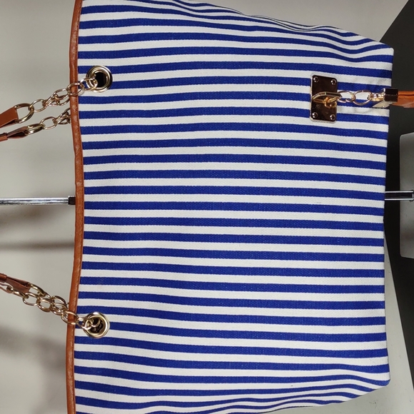 Stripe Canvas Tote Bag - Picture 2 of 8